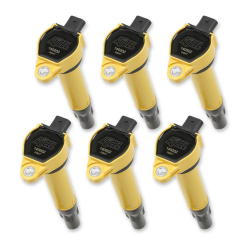 ACCEL Ignition Coil - SuperCoil - 2006-2011 Mopar  - 2.7/3.5/4.0L - Yellow - 6-Pack