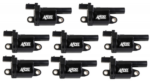 ACCEL Gen V GM Coils, 2014 and Up, Black, Round, black, 8-Pack