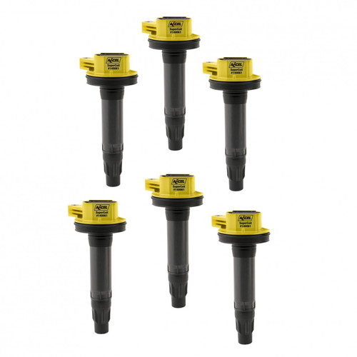 ACCEL Ignition Coil - Super Coil Series - 2007-2016 Ford 3.5L/3.7L V6, Yellow, 6-pack