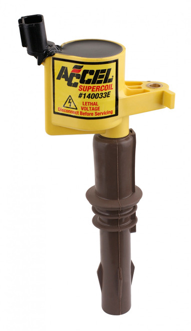 ACCEL Ignition Coil - SuperCoil - 2008-2014 Ford  4.6L/5.4L/6.8L 3-valve engine, Yellow, Individual
