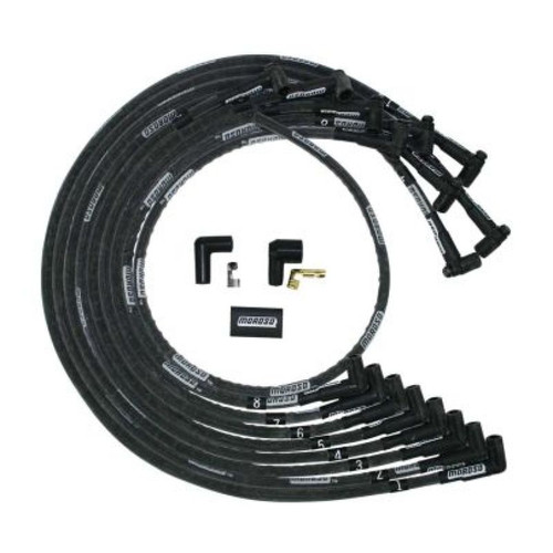 Moroso Small Block Chevy Under Header HEI 90 Sleeved Degree Mag Tune Ignition Wire Set - Black - 9767M User 1