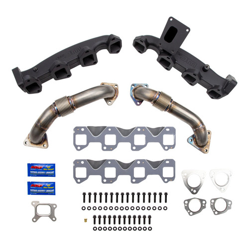 Wehrli 17-24 Chevrolet Duramax Billet Exhaust Manifold & Stainless Up Pipe Kit w/ Gaskets & Hardware - WCF100226 User 1