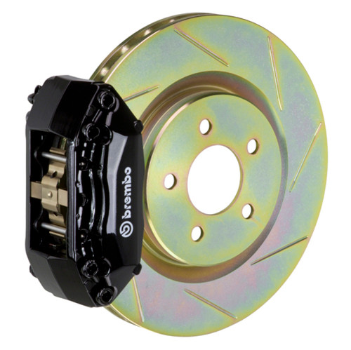 Brembo 15-21 Golf (Mk7) Front GT BBK 4 Piston Cast 2pc 330x28 1pc Rotor Slotted Type-1-Black - 1A5.6016A1 Photo - Primary