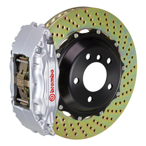 Brembo 01-07 V70/V70R/01-09 S60/S60R Fr GT BBK 4 Piston Cast 2pc 332x32 2pc Rotor Drilled-Silver - 1B1.7014A3 Photo - Primary