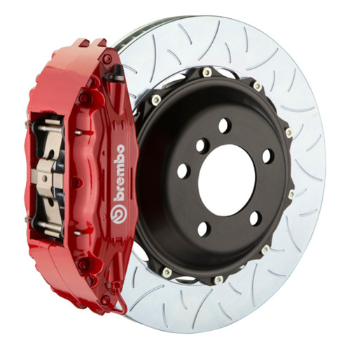 Brembo 03-08 FX35/FX45 Front GT BBK 4 Piston Cast 2pc 380x32 2pc Rotor Slotted Type-3-Red - 1B3.9003A2 Photo - Primary