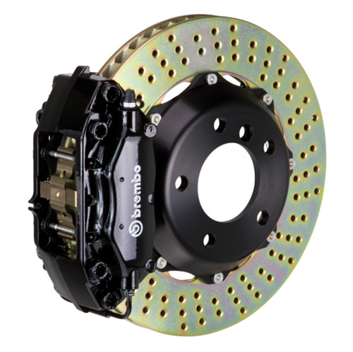 Brembo 02-06 Mini Cooper Front GT BBK 4 Piston Cast 2pc 320x28 2pc Rotor Drilled-Black - 1C1.6001A1 Photo - Primary