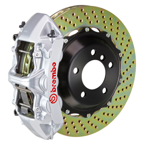 Brembo 06-08 997.1 (Excl. PCCB)/99-04 996 Fr GT BBK 6 Piston Cast 380x32 2pc Rotor Drilled-Silver - 1M1.9005A3 Photo - Primary