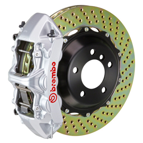 Brembo 05-11 997 C2S/997 C2 GTS Front GT BBK 6 Piston Cast 380x32 2pc Rotor Drilled-Silver - 1M1.9007A3 Photo - Primary