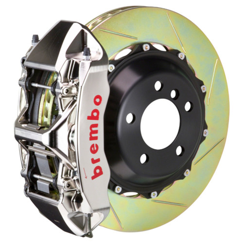 Brembo 05-13 Corvette Front GTR BBK 6 Piston Billet 380x32 2pc Rotor Slotted Type1 - Nickel - 1M2.9003AR Photo - Primary