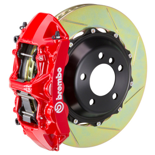 Brembo 14-15 IS250/IS250 F-Sport Exc AWD Fr GT BBK 6Pis Cast 380x32 2pc Rotor Slotted Type1-Red - 1M2.9044A2 Photo - Primary