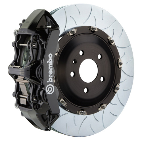 Brembo 07-15 Q7 (4L) Front GT BBK 6 Piston Cast 405x34 2pc Rotor Slotted Type-3-Black - 1N3.9507A1 Photo - Primary