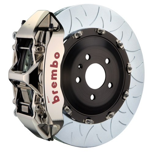 Brembo 04-10 5-Series (Excl. xDrive/M5) Fr GTR BBK 6Pist Billet 405x34 2pc Rotor Slot Type3- Nickel - 1N3.9513AR Photo - Primary