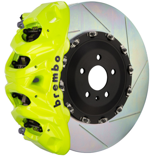 Brembo 13-18 S6/13-18 S7/14-18 RS7 Fr GT BBK 8 Pist Cast 412x38 2pc Rotor Slot Type1-Fluo. Yellow - 1Q2.9607A7 Photo - Primary