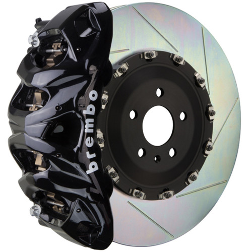Brembo 11-18 Cayenne Front GT BBK 8 Piston Cast 412x38 2pc Rotor Slotted Type1-Black - 1Q2.9613A1 Photo - Primary