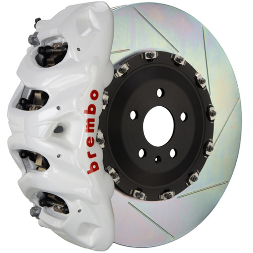 Brembo 11-18 Cayenne Front GT BBK 8 Piston Cast 412x38 2pc Rotor Slotted Type1-White - 1Q2.9613A6 Photo - Primary