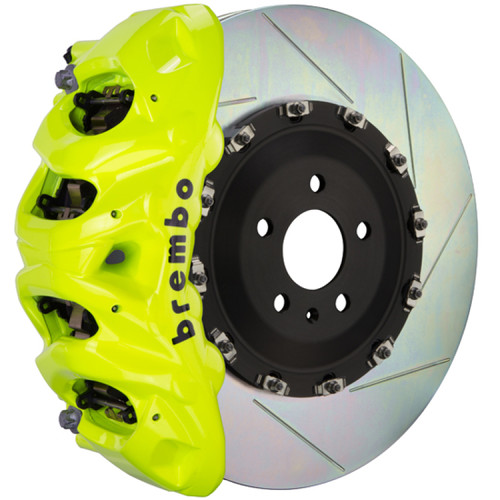 Brembo 17-20 Civic Si Sedan Front GT BBK 4 Piston Cast 345x28 2pc Rotor Slotted Type1-Fluo. Yellow - 1S2.8005A7 Photo - Primary