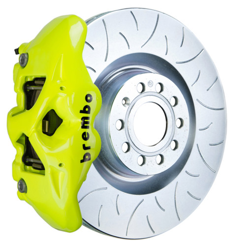 Brembo 07-15 TT 2.0T/3.2L/09-15 TTS Fr GT BBK 4Pist Cast 345x30 1pc Rotor Slot Type3- Fluo. Yellow - 1S5.8001A7 Photo - Primary