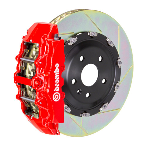 Brembo 08-13 M3 (E90/E92/E93) Front GT BBK 6 Piston Cast 380x34 2pc Rotor Slotted Type-1-Red - 1T2.9010A2 Photo - Primary