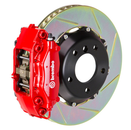 Brembo 01-07 C-Class Rear GT BBK 4 Piston Cast 2pc 328x28 2pc Rotor Slotted Type1-Red - 2C2.6009A2 Photo - Primary