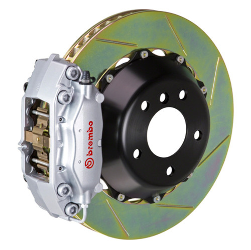 Brembo 06-12 325i (Excl. xDrive) Rr GT BBK 4 Pist Cast 2pc 345x28 2pc Rotor Slotted Type1-Silver - 2C2.8025A3 Photo - Primary