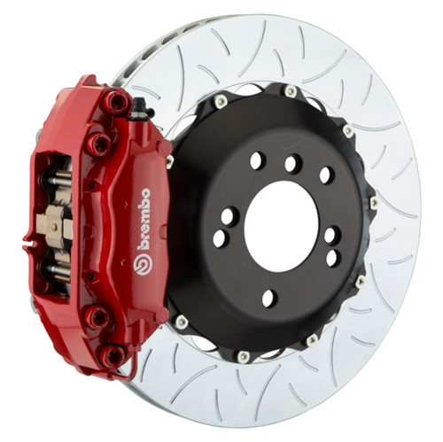 Brembo 06-12 325i/328i (Excl. xDrive) Rr GT BBK 4 Pist Cast 2pc 345x28 2pc Rotor Slotted Type3-Red - 2C3.8025A2 Photo - Primary