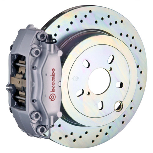 Brembo 66-89 911S/SC/Carrera Rear GT BBK 4 Piston Cast 2pc 309x28 1pc Rotor Drilled-Silver - 2C4.5001A3 Photo - Primary