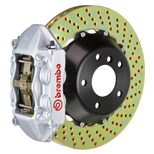Brembo 03-08 SL55 AMG(Excl Black Series) Rr GT BBK 4Pist Cast 380x28 2pc Rotor Drilled-Silver - 2P1.9011A3 Photo - Primary