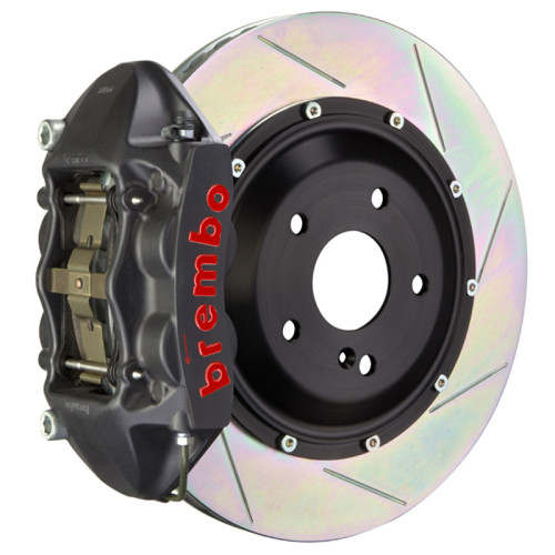 Brembo 95-98 993 C2/C4/C4S/Turbo Rear GTS BBK 4 Piston Cast 345x28 2pc Rotor Slotted Type1-Black HA - 2P2.8019AS Photo - Primary