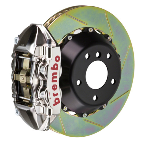 Brembo 08-14 C63 (Excl Black Series) Rr GTR BBK 4Pist Billet 345x28 2pc Rotor Slotted Type1-Nickel - 2P2.8036AR Photo - Primary