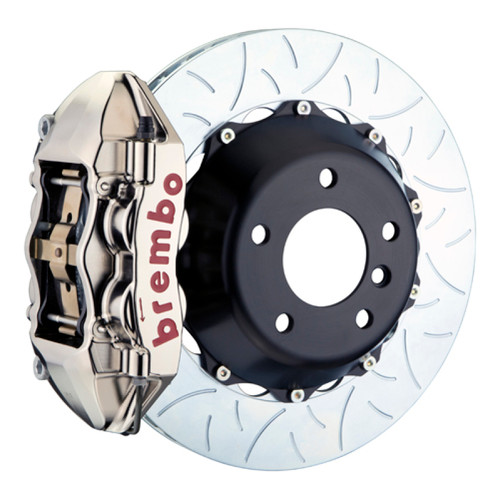 Brembo 05-08 7-Series (After 3/5 Prod) Rr GTR BBK 4Pist Billet 345x28 2pc Rotor Slot Type3- Nickel - 2P3.8008AR Photo - Primary