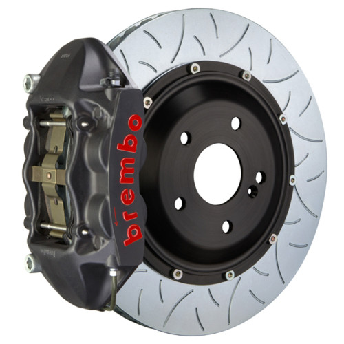 Brembo 06-12 325i (Excl. xDrive) Rear GTS BBK 4 Piston Cast 345x28 2pc Rotor Slotted Type3-Black HA - 2P3.8041AS Photo - Primary
