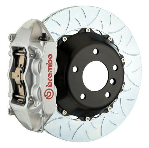 Brembo 03-07 Cayenne/S/Turbo Rr GT BBK 4Pis Cast 380x28 2pc Rotor Slotted Type3-Silver - 2P3.9001A3 Photo - Primary
