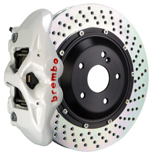 Brembo 11-18 Cayenne Turbo Rear GT BBK 4 Piston Cast 380x28 2pc Rotor Drilled- White - 2S1.9006A6 Photo - Primary