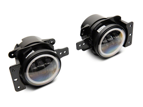 Raxiom 07-23 Jeep Wrangler JK & JL 20-23 Jeep Gladiator JT Axial Series LED Fog Lights w/ Halo - J142669 Photo - Primary