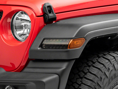 Raxiom 18-23 Jeep Wrangler JL Sport Axial Series SEQL LED Parking/Turn Signal Lights- Smoked - J155019-JL Photo - Primary