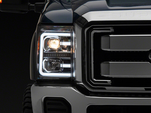 Raxiom 11-16 Ford F-250 Super Duty LED Projector Headlights - Chrome Housing (Clear Lens) - SD3621 Photo - Primary
