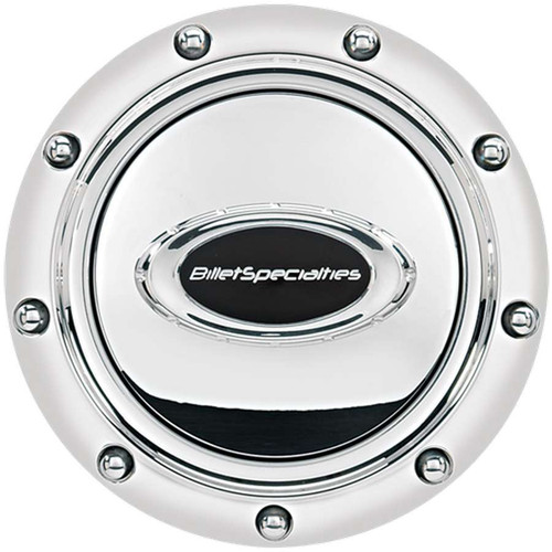 Horn Button Riveted Polished w/Black Logo