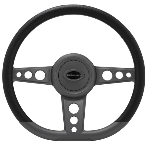 Steering Wheel 14in D- Shape Trans Am Gunmetal