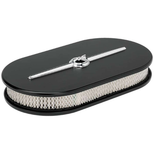 Oval Air Cleaner Large Streamline Black