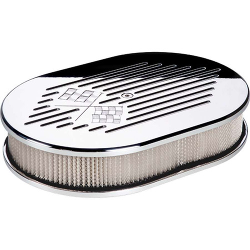 Small Oval Air Cleaner W/Flags Small Oval Air Cleaner W/Flags