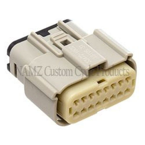 NAMZ 07-22 Glide Main Harness Molex MX-150 16-Position Female Connector - Grey (HD 72491-07GY) - NM-33472-1602 Photo - Primary