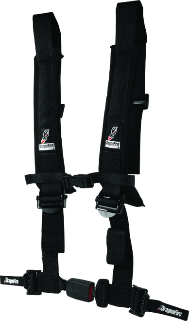 DragonFire Racing Harness H-Style- 4-Point- EZ-Adjust- 2in Buckle- Black - 522044 Photo - Primary