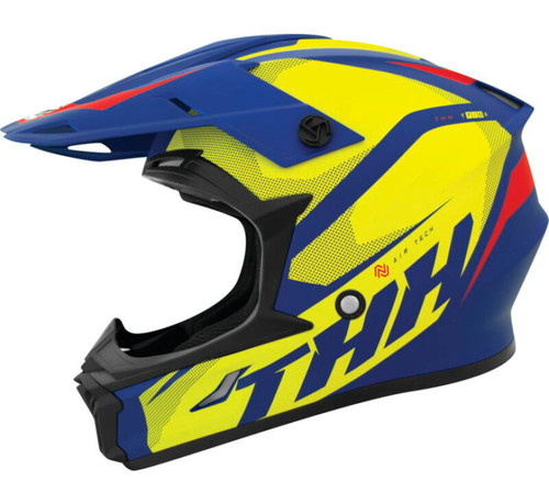 THH Helmets T710XR Airtech Blue/Yellow Youth - Large - 647866 Photo - Primary