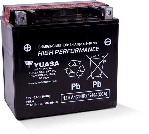Yuasa YTX14H-BS High Performance AGM 12 Volt Battery (Bottle Supplied) - YUAM6RH4H User 1
