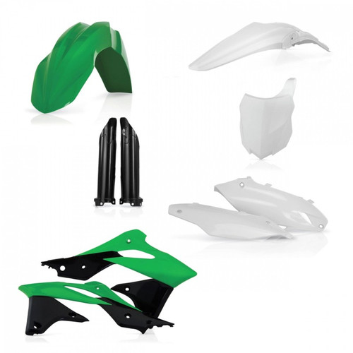 Acerbis 13-16 Kawasaki KX250F Full Plastic Kit - Green/White/Black Original 14-15 - 2314184584 Photo - Primary