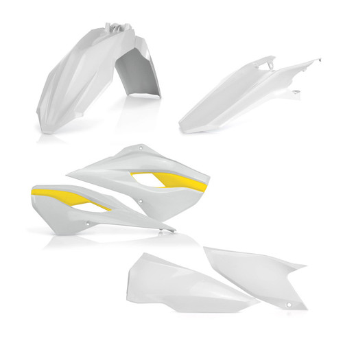 Acerbis 15-16 HusqvarnaTE125-300/ FE250-501 Plastic Kit - White/Yellow Original 15 - 2403074891 Photo - Primary