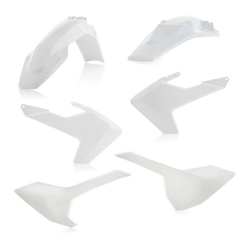 Acerbis 17-19 Husqvarna TE150/250/300/ FE250/350/450/501/ TE250i/ TE300i Plastic Kit - White - 2634020002 Photo - Primary