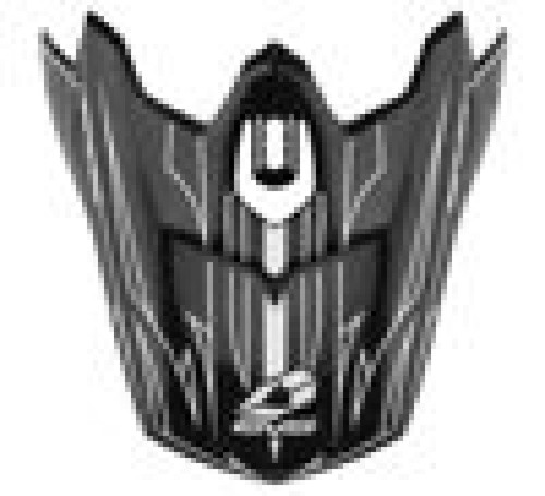 EVS T3 Pinner Visor - Matte Black/White - H16T3P-VSMBKW User 1