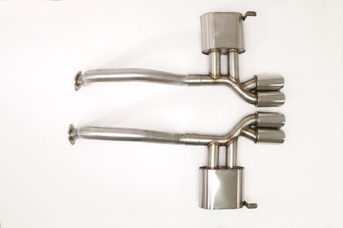 B&B Exhaust Chevy C5 Corvette PRT Axle Back Exhaust System (Round Tips) #FCOR-0215