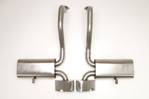 B&B Exhaust Chevy C5 Corvette Route 66 Axle Back Exhaust System with Speedway Tips #FCOR-0235